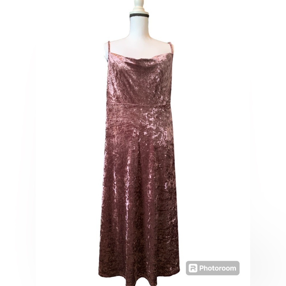 Forever 21 Plus Velvet Cowl Neck Slip Dress, Size 2X
